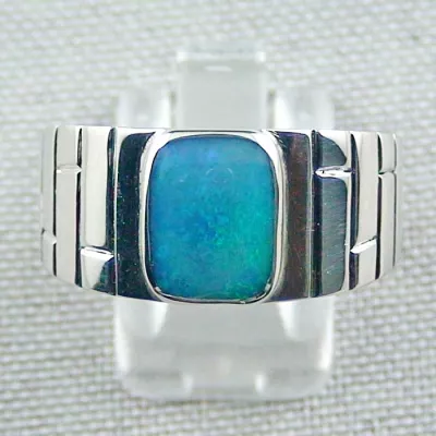 Eleganter Opal-Silber-Ring mit Black Crystal Opal 1,32 ct, Bild1