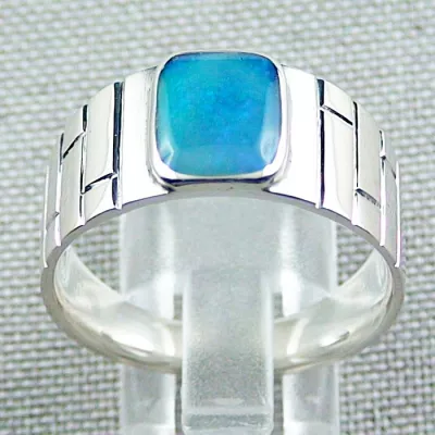 Eleganter Opal-Silber-Ring mit Black Crystal Opal 1,32 ct, Bild4