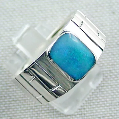 Eleganter Opal-Silber-Ring mit Black Crystal Opal 1,32 ct, Bild6