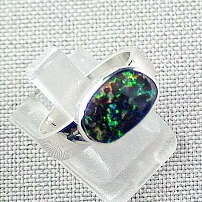 Massiver 935er Silberring mit 4,50 ct. Boulder Matrix Opal - Opalring mit wunderschönen Opalstein - Ringgröße 56 - Unser Opalschmuck ist immer ein Unikat! 6