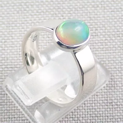 935er Opalring mit echten 1,25 ct. Welo Opal Silberring Multicolor - Opalschmuck ganz einfach und bequem online kaufen. | Mit Lichtbild-Zertifikat 5