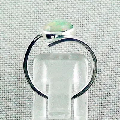 935er Silberring mit echten 0,89 ct. Welo Opal Silberring Grünes Multicolor - Opalschmuck ganz einfach und bequem online kaufen. - Opalhändler aus Deutschland 4