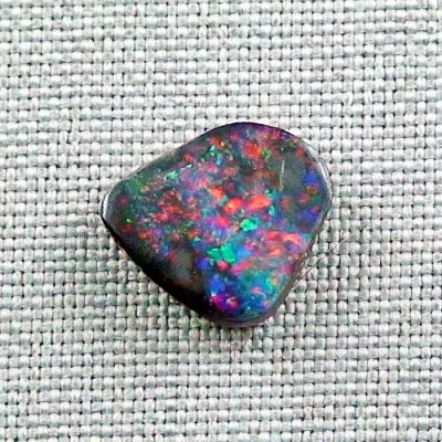 Echter Boulder Opal 4,89 ct. Regenbogen Opal aus Australien mit Zertifikat - Multicolor Regenbogen Boulder Opal 12,25 x 12,01 x 3,59 mm für Opalschmuck 4