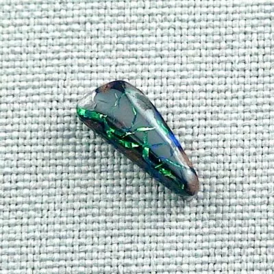 Echter Koroit Boulder Opal 3,45 ct. aus Australien mit Zertifikat online kaufen - Grün Blauer Koroit Boulder Opal 14,29 x 5,97 x 4,07 mm für Opalschmuck 2