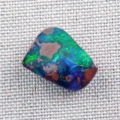 Echter Boulder Opal 7,90 ct. aus Australien - Opale mit Zertifikat online kaufen - Blau Grüner Boulder Opal 15,58 x 11,23 x 4,82 mm für Opalschmuck 3