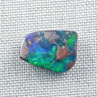 Echter Boulder Opal 7,90 ct. aus Australien - Opale mit Zertifikat online kaufen - Blau Grüner Boulder Opal 15,58 x 11,23 x 4,82 mm für Opalschmuck 5