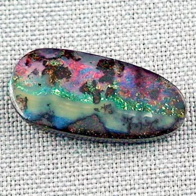 13,62 ct Boulder Opal Opalstein Edelstein Regenbogen Multicolor | Opale mit Zertifikat online kaufen | Regenbogen Boulder Opal 26,74 x 13,19 x 3,93 mm4