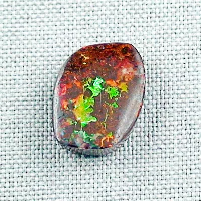 Koroit Boulder Opal 10,64 ct. aus Australien - Opale mit Zertifikat online kaufen - Multicolor Boulder Opal 18,38 x 13,44 x 4,81 mm für Opalschmuck-1