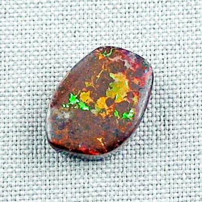 Koroit Boulder Opal 10,64 ct. aus Australien - Opale mit Zertifikat online kaufen - Multicolor Boulder Opal 18,38 x 13,44 x 4,81 mm für Opalschmuck-4