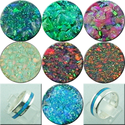 konfiguriere deinen 935er Silberring mit Opal Inlay (Inlay Farbe<br>Bitte auswählen: Ocean Blue / Ring Breite: 9 mm / Ringgröße<br>Bitte auswählen: 54 mm / 17,2 mm)
