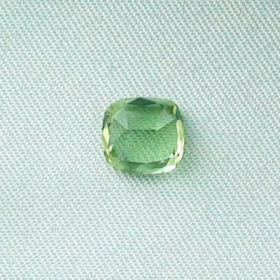 Strahlender grüner AAA Verdelith Turmalin 1,68 ct cushion - Kissen Schliff - Ringherstellung​