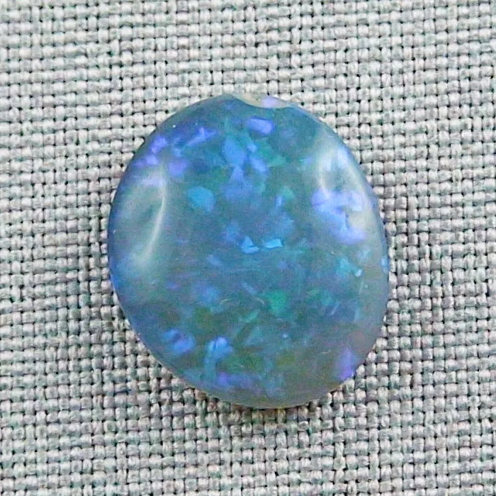 Lightning Ridge Black Crystal Opal 9,23 ct Blauer Multicolor Vollopal