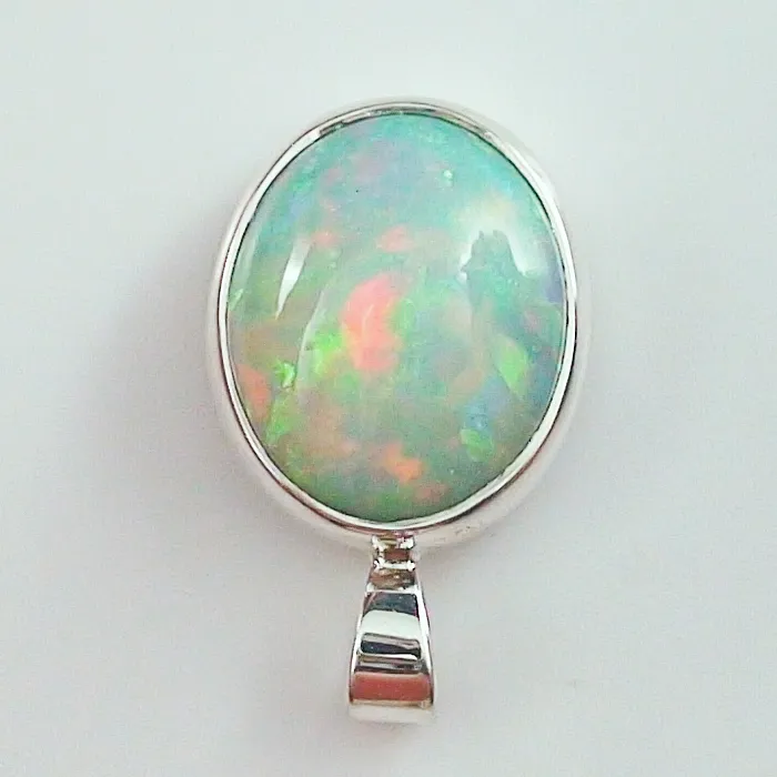 Auftragsarbeit - Silberanhänger mit 4,43 ct. Multicolor Welo Opal