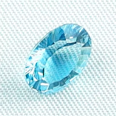 2,64 ct Blautopas Swiss Blue Custom Oval Cut Blauer Edelstein