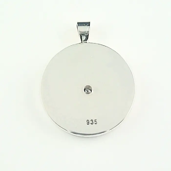 Silberanhänger mit Inlay Opal White Confetti & Diamant 0,02 ct