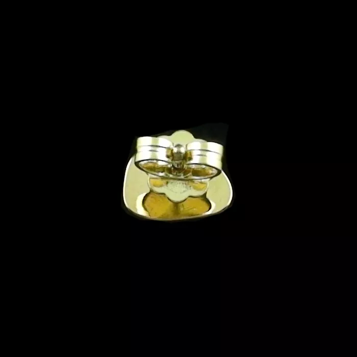 1,02 ct Black Opal Herren Gelbgold Ohrring 18k Single-Ohrstecker 750er Gold