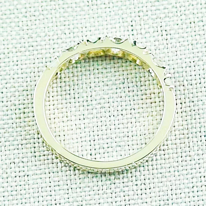 14k Goldring, 2,87 gr Opal-Brillant-Ring, Damenring