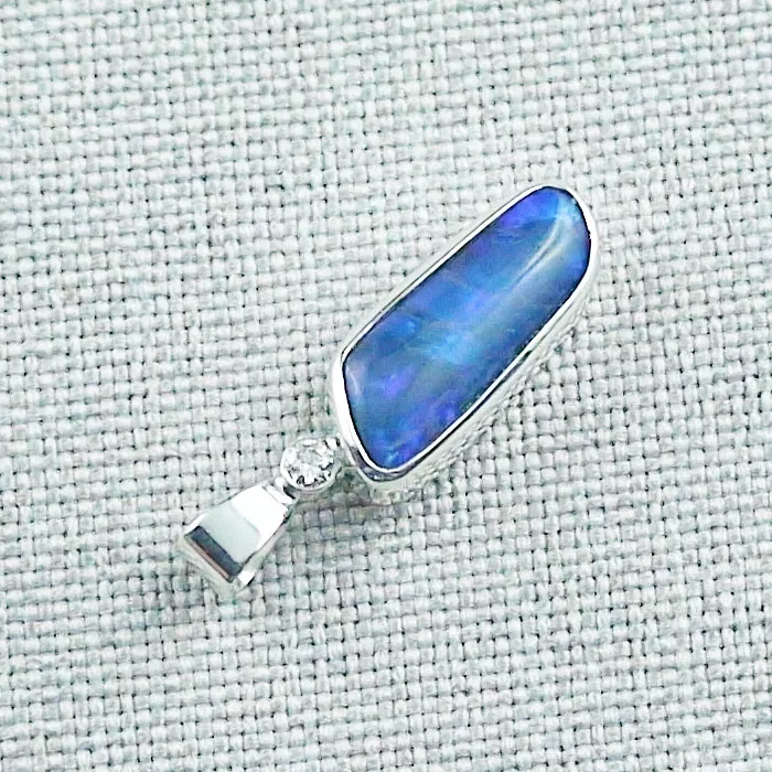 Silberanhäner Black Crystal Opal Ohrringe Welo Opal