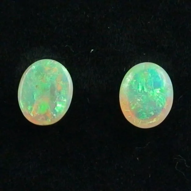 1,76 u. 1,64 ct Welo Opal Pärchen Multicolor - für Ohrringe