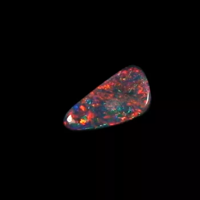 Lightning Ridge Black Opal 1,05 ct Roter Galaxy Multicolor Vollopal