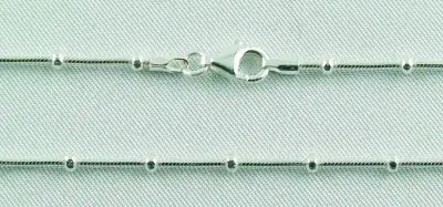 🦚 45 cm Silberkette 925er Sterling Silber Perl-Schlangenkette, Collierkette