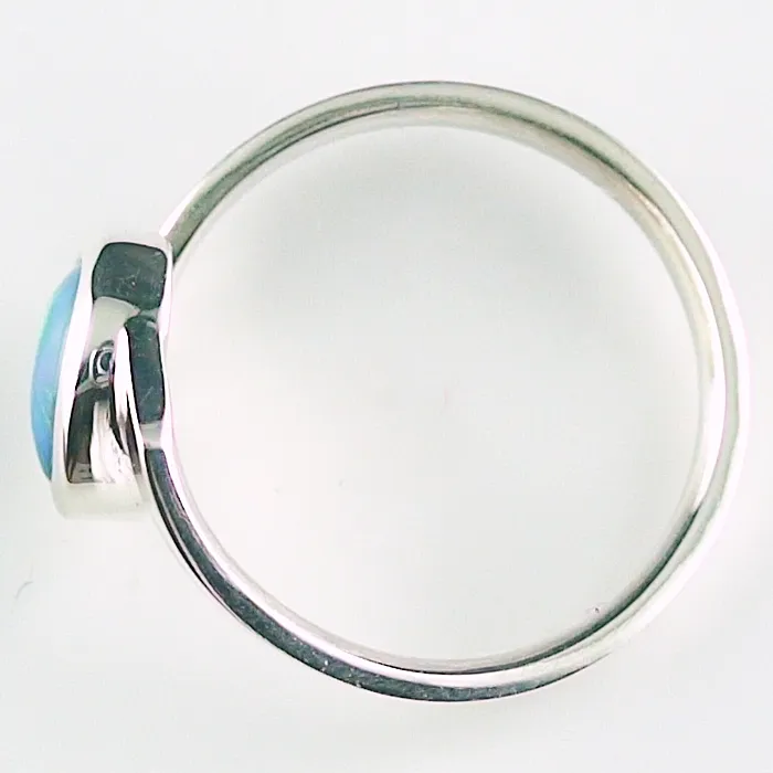 Opal Ring aus 935er Silber mit Blau Grünen 0,69 ct. Welo Opal