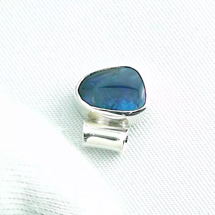 925er Sterling Silber-Anhänger mit blauen 1,66 ct Black Opal