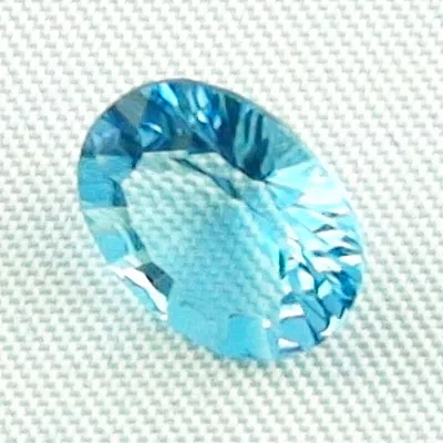 2,46 ct Blautopas Swiss Blue Custom Oval Cut Blauer Edelstein