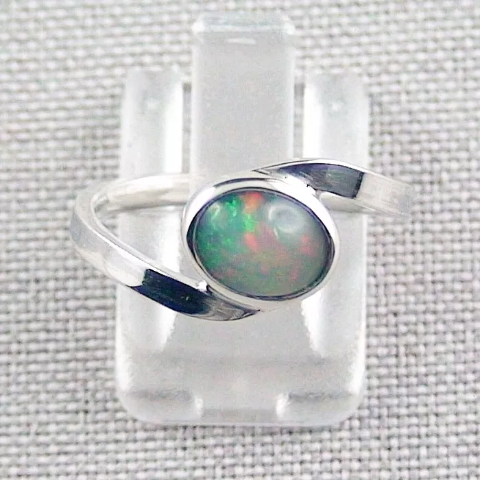 Damenring mit 0,93 ct Welo Opal 935er Silberring Multicolor Opalstein