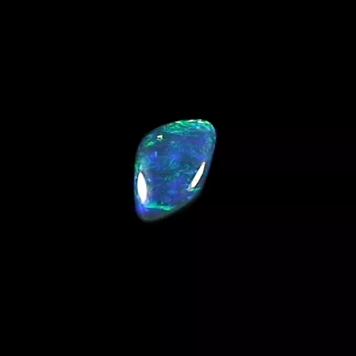 Lightning Ridge Black Opal 0,79 ct Blauer Multicolor Vollopal Edelstein