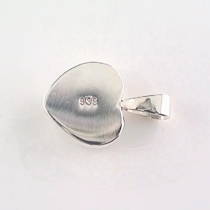 Welo Opal Silberanhänger 1,29 gr. Herzanhänger mit 1,41 ct & Silberkette
