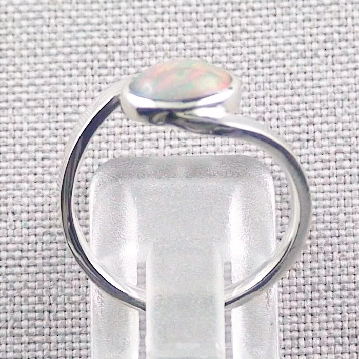 Damenring mit 0,90 ct Welo Opal 935er Silberring Multicolor Opalstein