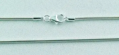 🦚 Silberkette 42 – 90 cm – 925er Sterling Silber Schlangenkette, Collierkette