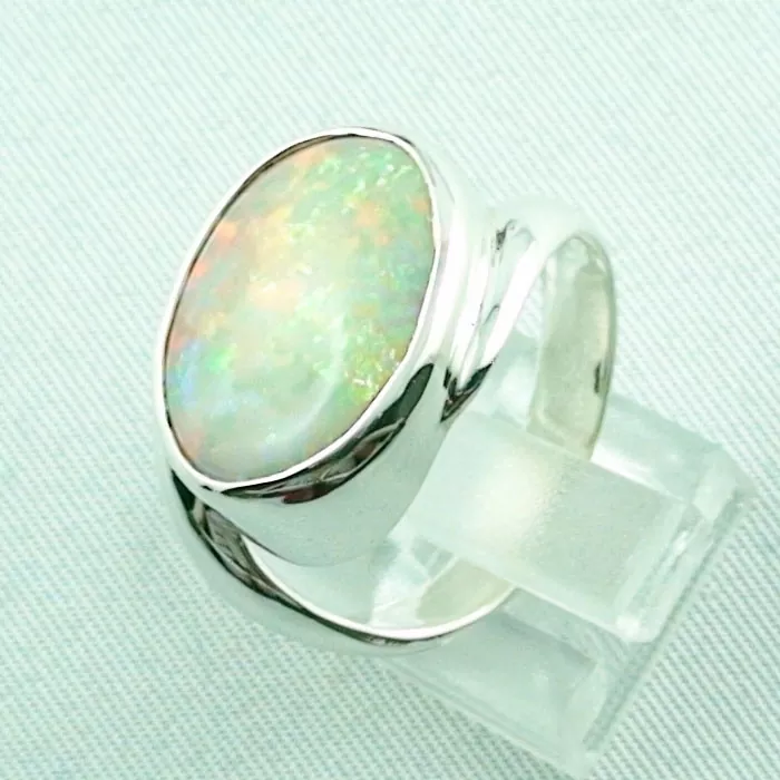 Auftragsarbeit - Silberring mit White Opal, 6,33 gr Opalring, Damenring