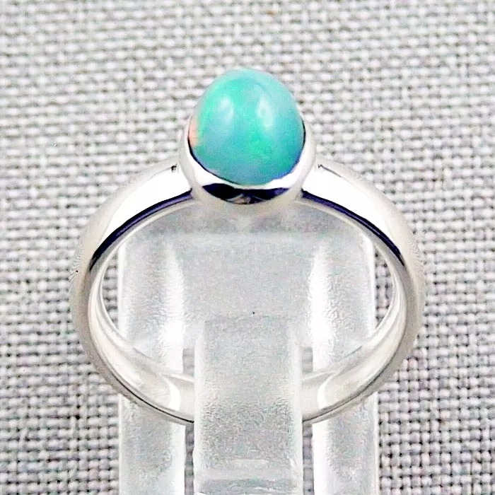 935er Silberring mit 1,41 ct. Welo Opal Opalring Grün Multicolor
