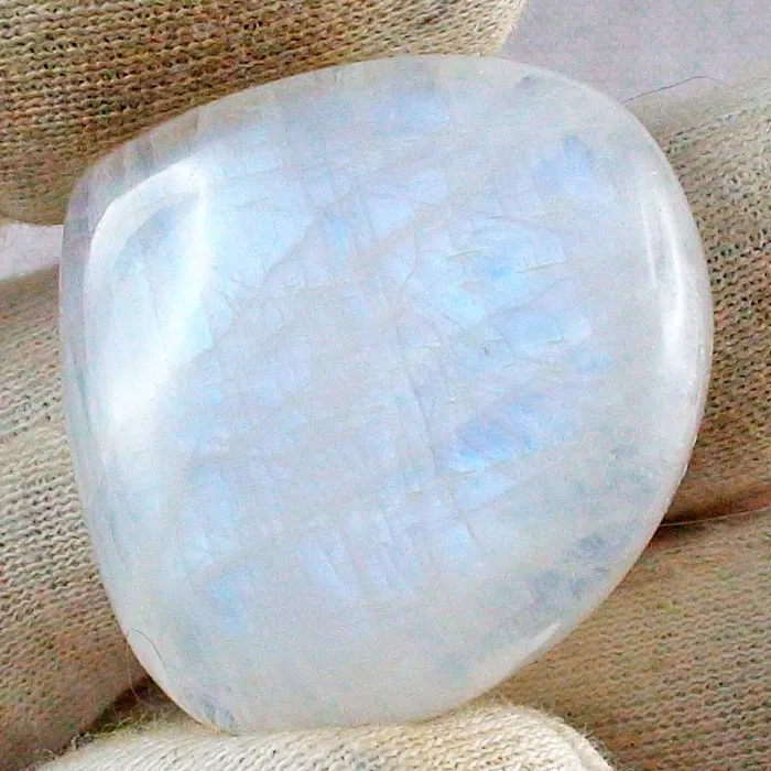 Großer 78,15 ct Mondstein mit  Blautönen - Blau Weißer Heilstein mit Zertifikat