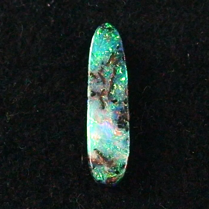 2,34 ct Boulder Opal 18,83 x 4,75 x 2,69 mm Opalstein Multicolor
