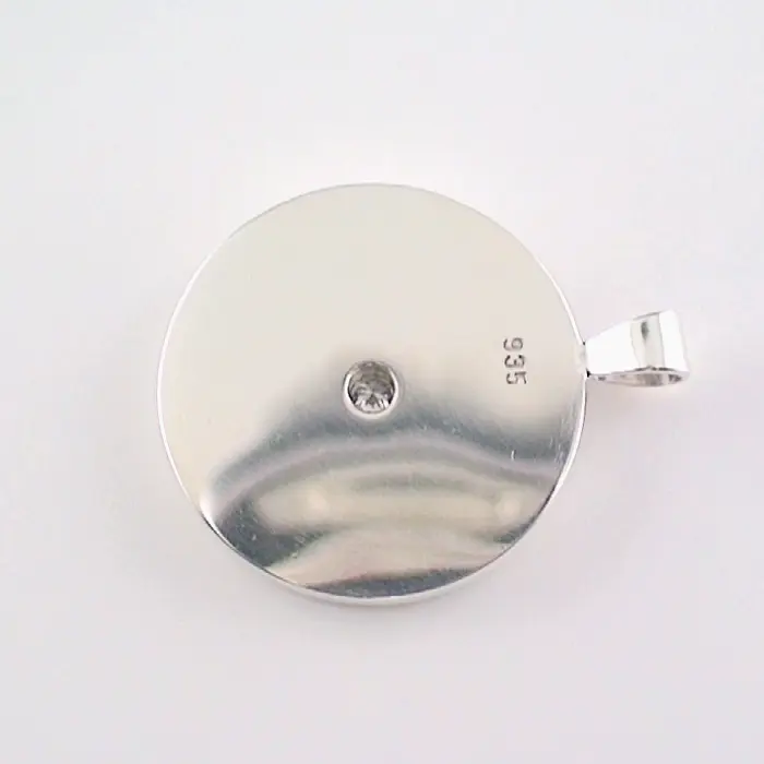 Silberanhänger mit Inlay Opal Sea Green & Diamant 0,05 ct