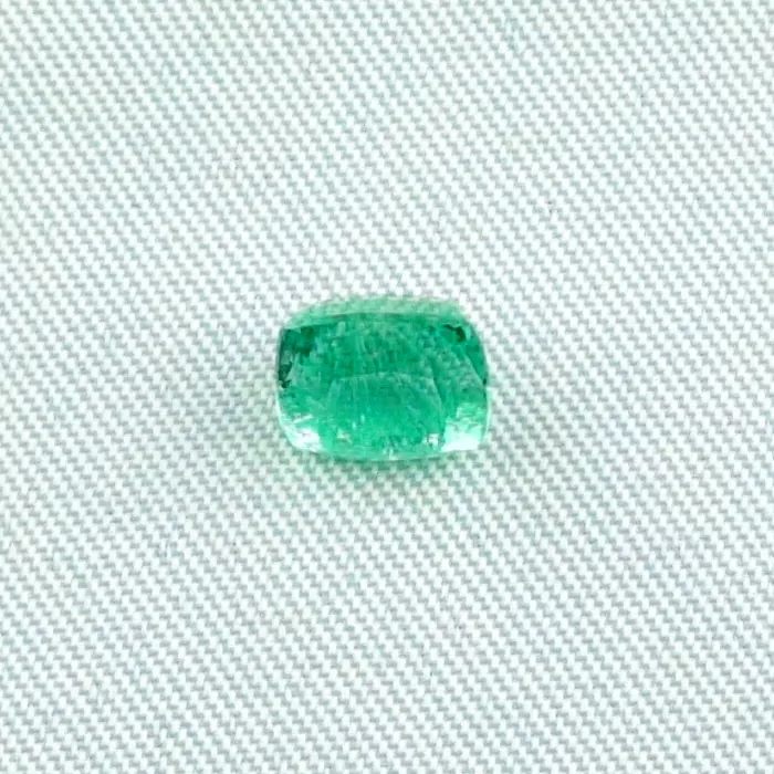 1,24 ct Smaragd Emerald Kissen Schliff Edelstein Schmuckstein