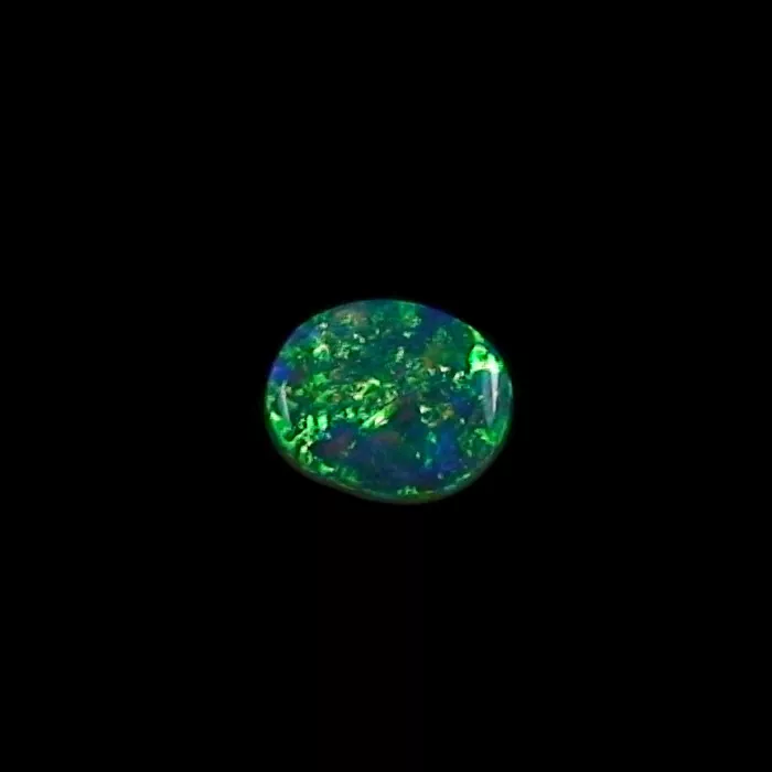 0,69 ct Lightning Ridge Black Crystal Opal Grüner Vollopal