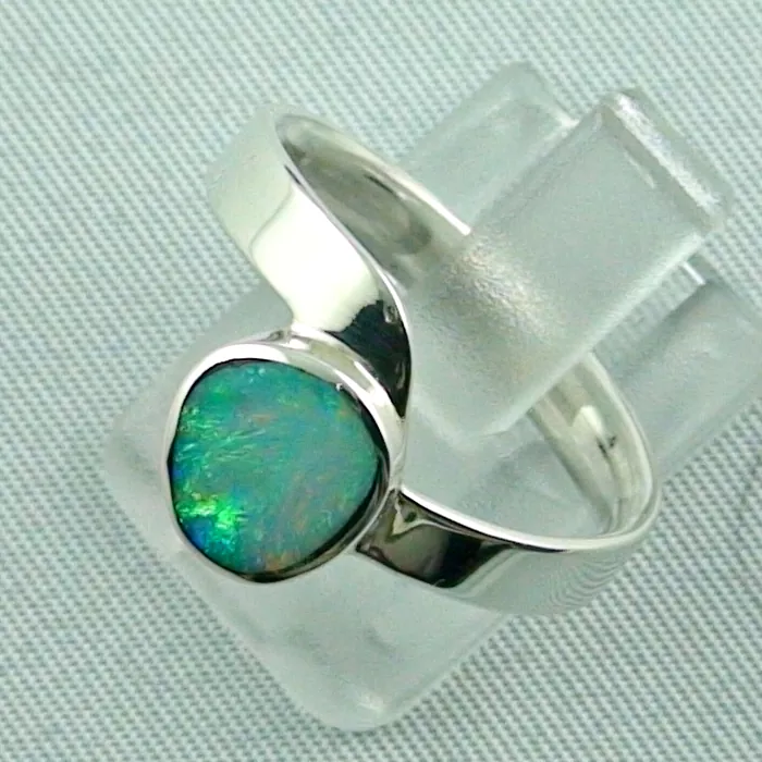 Sterling Silberring mit Top GEM White Opal 1,13 ct