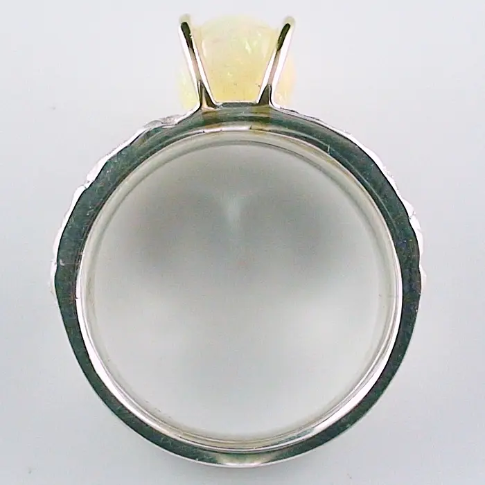 Exquisiter 935er Silber Ring mit drehbarem Top Gem Welo Opal