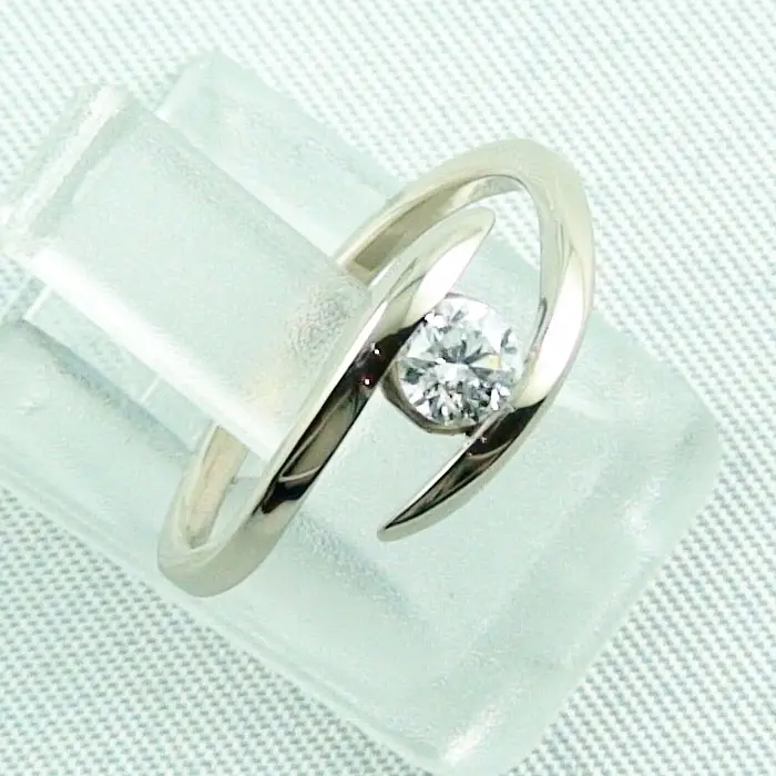 Verlobungsring Diamantring 18k Weißgold mit 0,25 ct Diamant