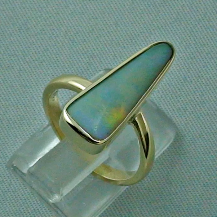 Auftragsarbeit: Gem Black Crystal Opal Goldring, Opalring