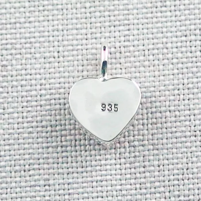 Herz-Opalanhänger 0,97 ct White Opal mit 925er Silberkette
