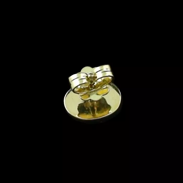 18k Herren-Ohrstecker, Gold-Ohrring mit Black Opal 0,68 ct
